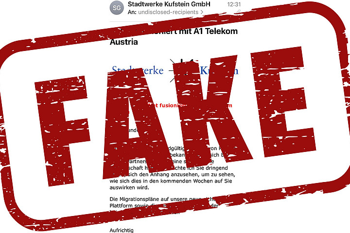 Gefälschte E-Mail zu KufNet Fusionierung