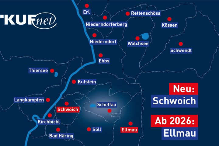 KufNet in Schwoich und ab 2026 in Ellmau